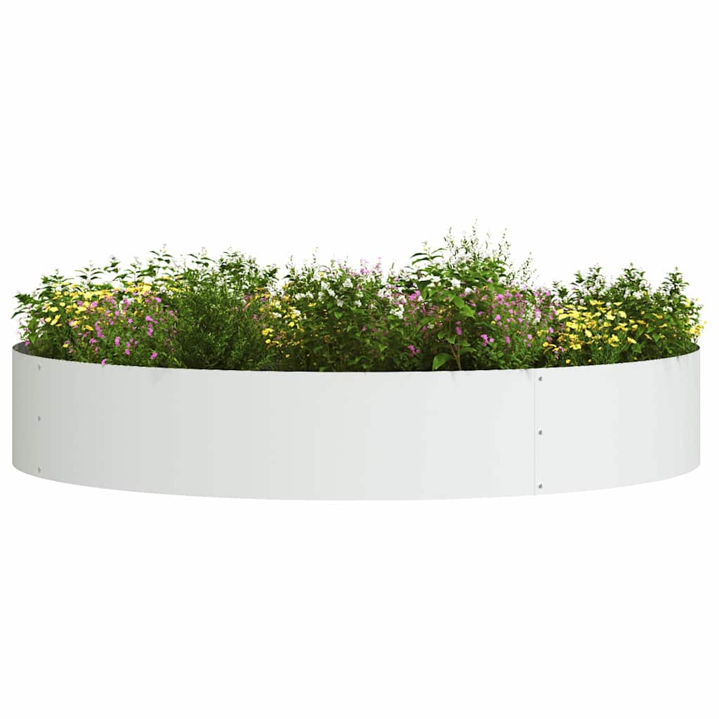 Plantenring 5 pcs Wit 120 x 120 x 20 cm Koudgewalst staal is nu te koop bij PeponiXL, paradijselijk wonen!