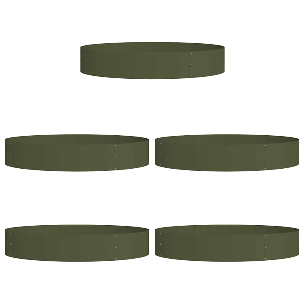 Plantenring 5 pcs Olijf Groen 120 x 120 x 20 cm is nu te koop bij PeponiXL, paradijselijk wonen!