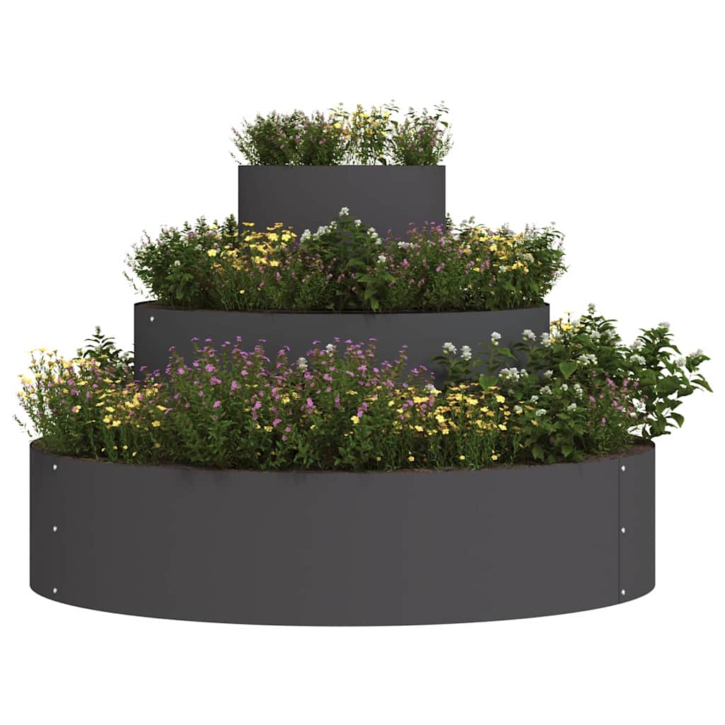 Plantenbak Zwart 90 x 90 x 20 cm Koudgewalst staal is nu te koop bij PeponiXL, paradijselijk wonen!