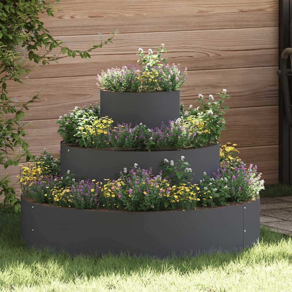 Tuin Bloempot Antraciet 90 x 90 x 20 cm Koudgewalst staal is nu te koop bij PeponiXL, paradijselijk wonen!
