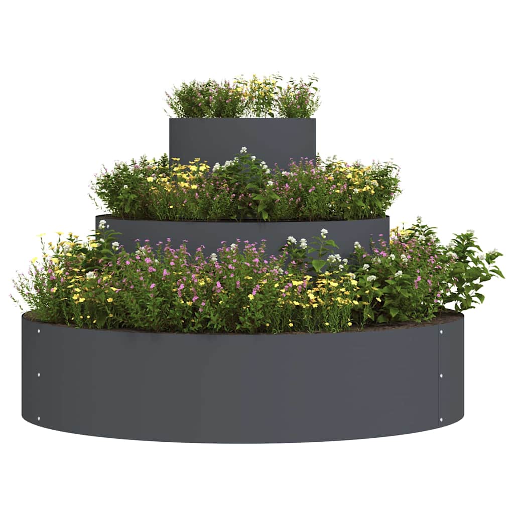 Tuin Bloempot Antraciet 90 x 90 x 20 cm Koudgewalst staal is nu te koop bij PeponiXL, paradijselijk wonen!