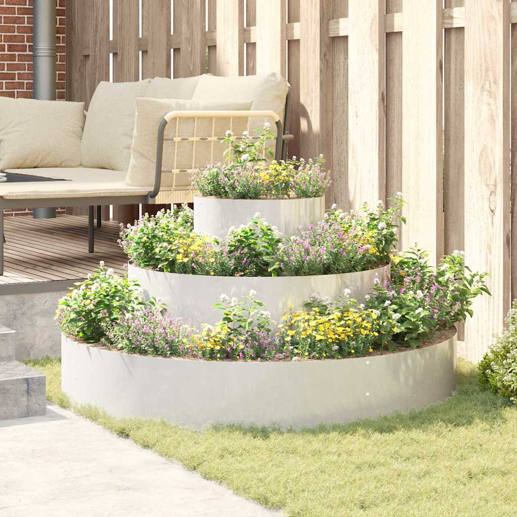 Tuin Bloempot Zilver 120 x 120 x 20 cm Roestvrij staal is nu te koop bij PeponiXL, paradijselijk wonen!