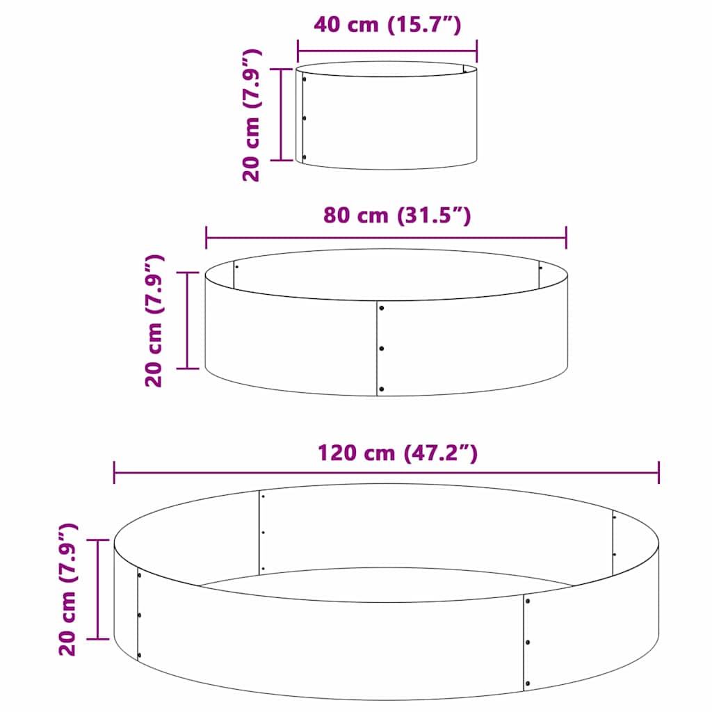 Tuin Bloempot Zilver 120 x 120 x 20 cm Roestvrij staal is nu te koop bij PeponiXL, paradijselijk wonen!