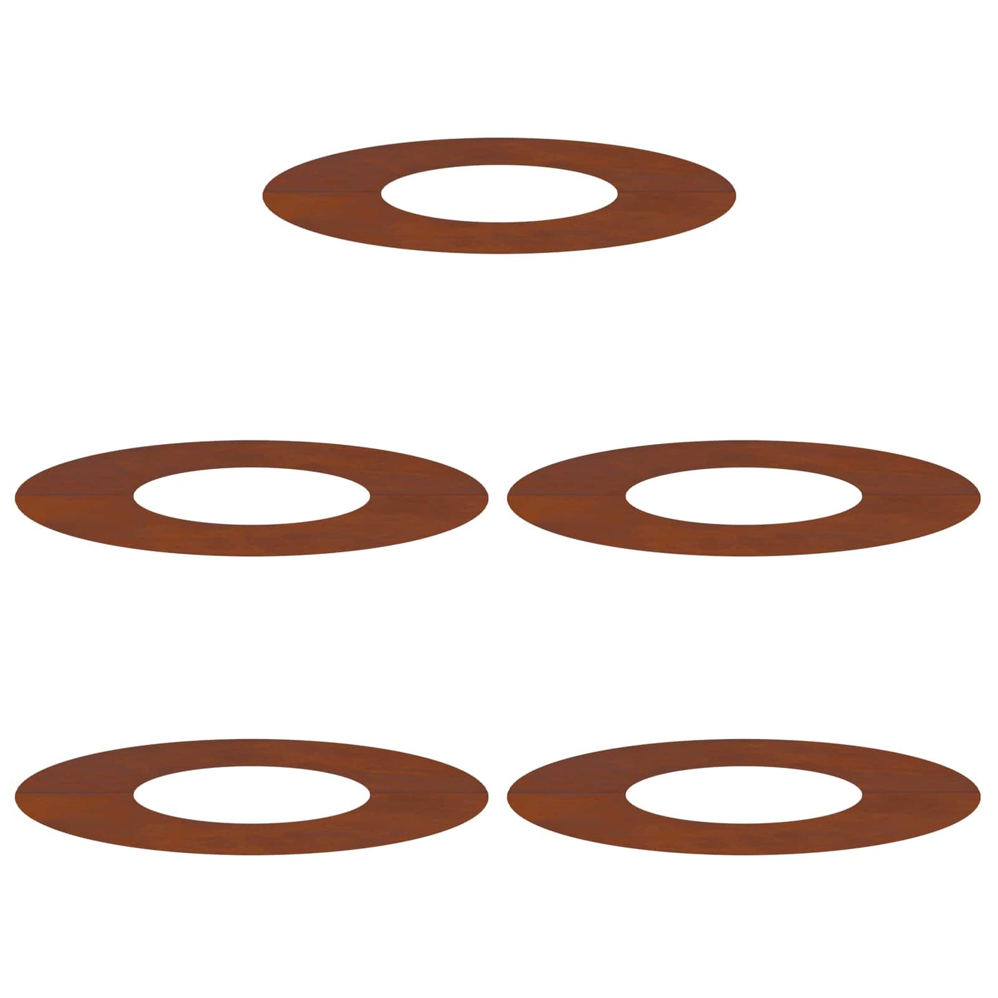 geschikt voor platte boomringen 5 pcs Bruin Ø30 / 60 cm is nu te koop bij PeponiXL, paradijselijk wonen!