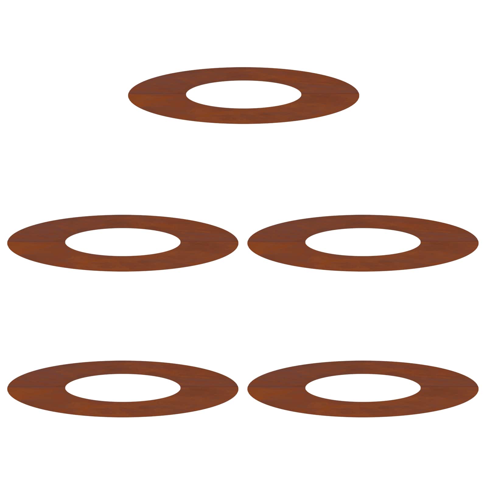 geschikt voor platte boomringen 5 pcs Bruin Ø30 / 60 cm is nu te koop bij PeponiXL, paradijselijk wonen!