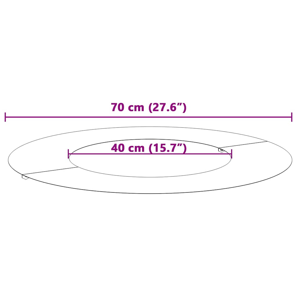 geschikt voor platte boomringen 5 pcs Zwart Ø40 / 70 cm Staal is nu te koop bij PeponiXL, paradijselijk wonen!