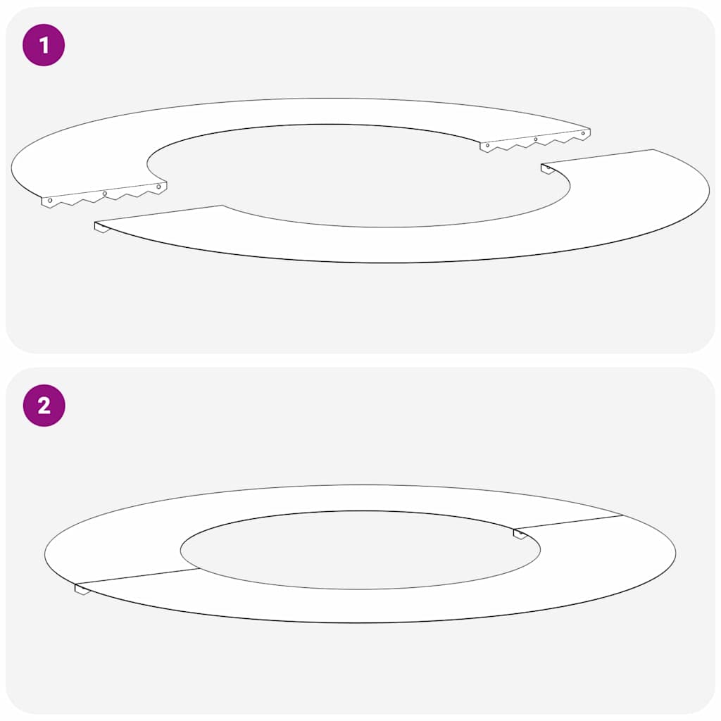 geschikt voor platte boomring Zilver Ø40 / 70 cm Roestvrij staal is nu te koop bij PeponiXL, paradijselijk wonen!