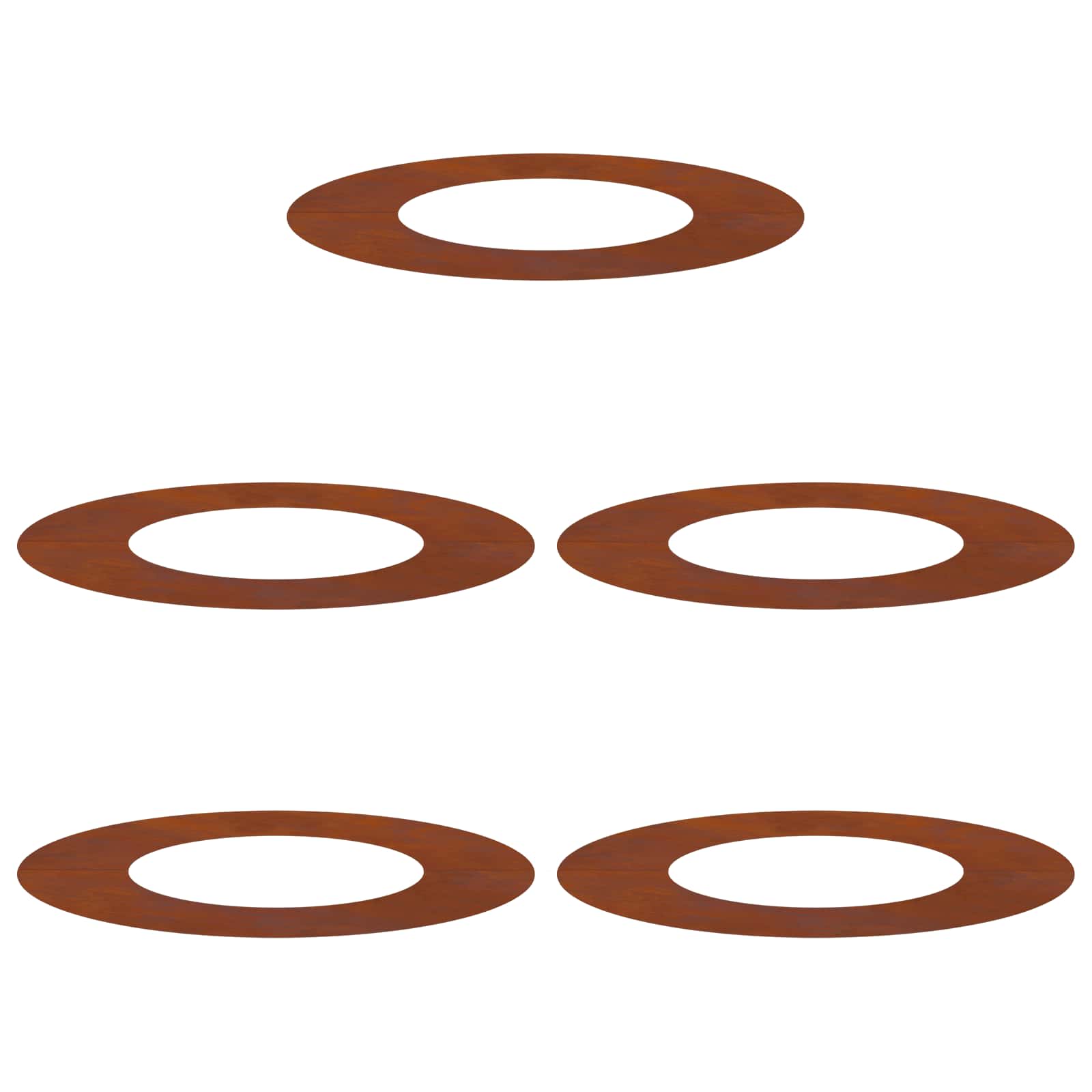 geschikt voor platte boomringen 5 pcs Bruin Ø40 / 70 cm is nu te koop bij PeponiXL, paradijselijk wonen!