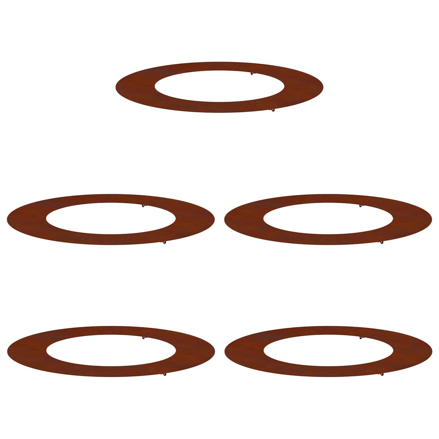 geschikt voor platte boomringen 5 pcs Bruin Ø50 / 80 cm is nu te koop bij PeponiXL, paradijselijk wonen!