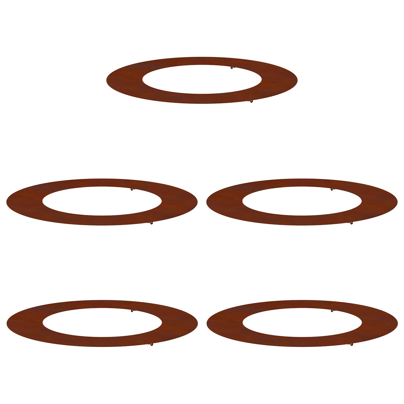 geschikt voor platte boomringen 5 pcs Bruin Ø50 / 80 cm is nu te koop bij PeponiXL, paradijselijk wonen!