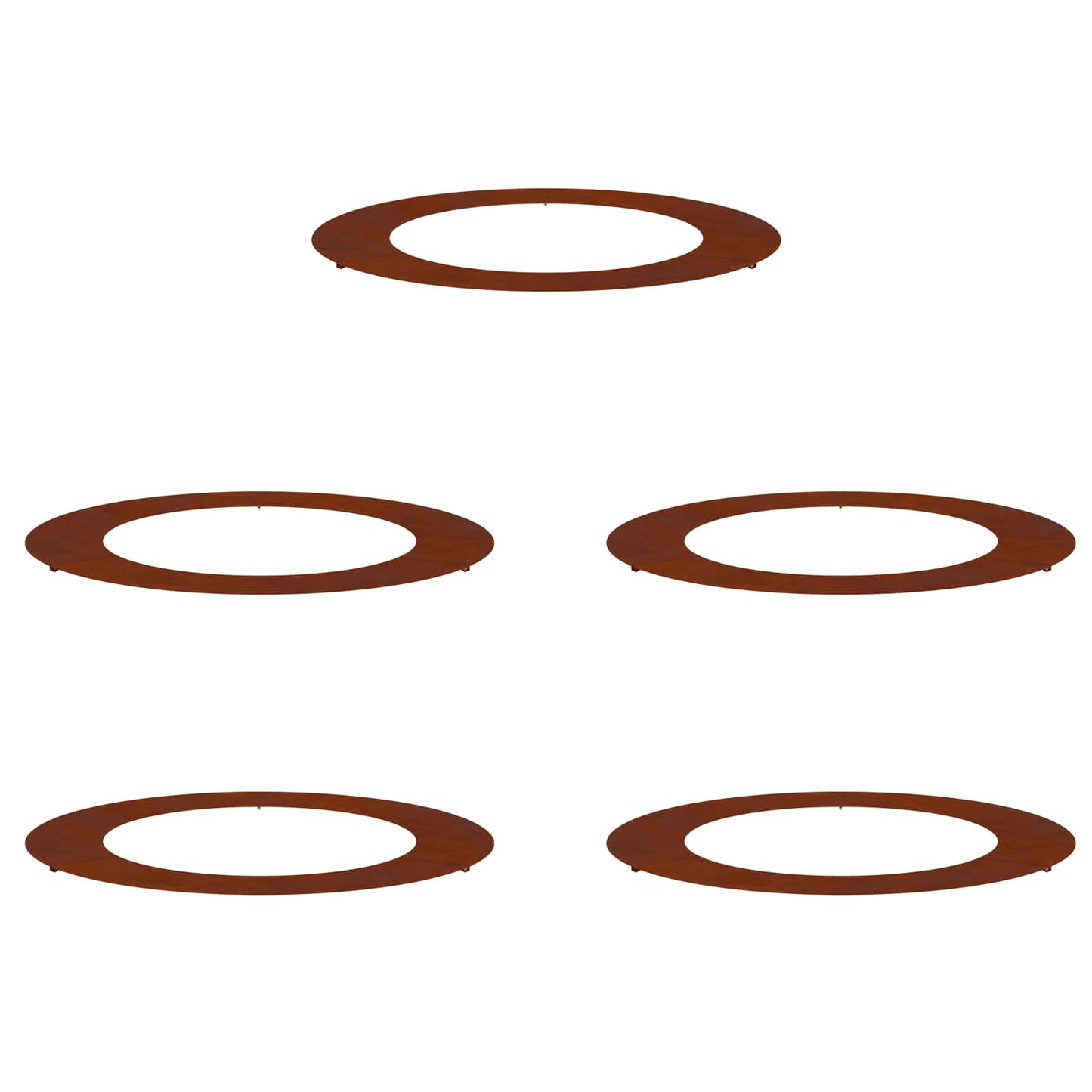geschikt voor platte boomringen 5 pcs Bruin Ø60 / 90 cm is nu te koop bij PeponiXL, paradijselijk wonen!