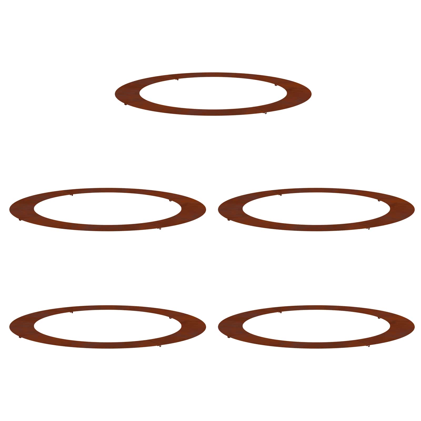 geschikt voor platte boomringen 5 pcs Bruin Ø90 / 120 cm is nu te koop bij PeponiXL, paradijselijk wonen!