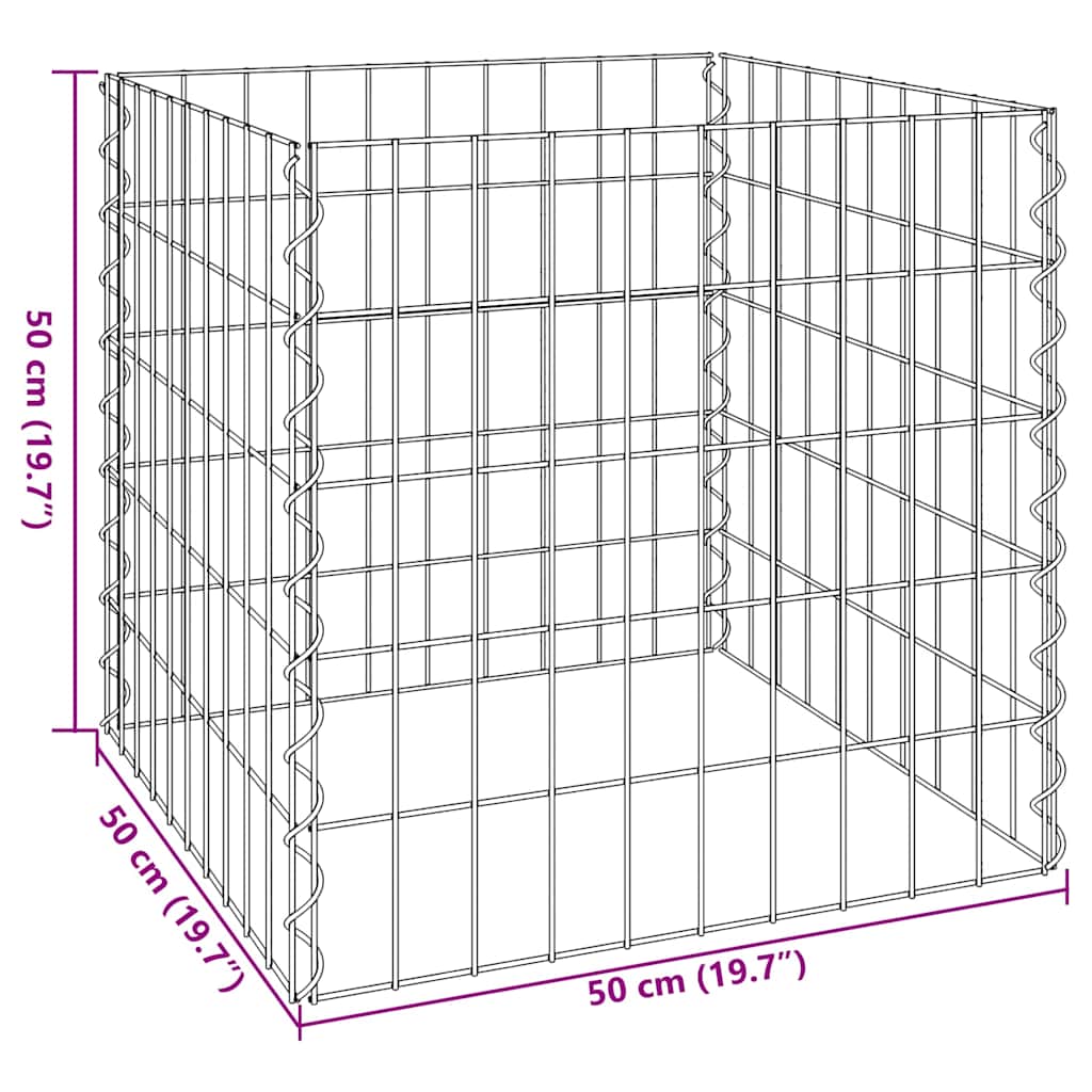 Vierkante Composter 50 x 50 x 50 cm IJzer is nu te koop bij PeponiXL, paradijselijk wonen!