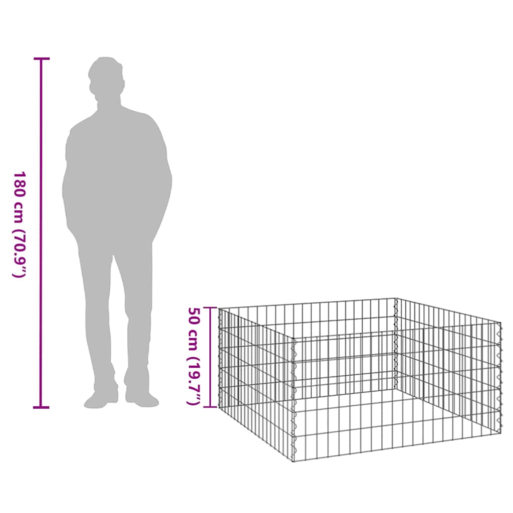 Vierkante Composter 100 x 100 x 50 cm IJzer is nu te koop bij PeponiXL, paradijselijk wonen!