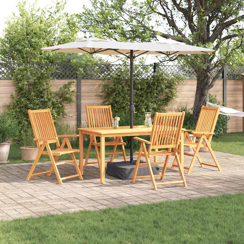 Tuin eettafelset 5 pcs Bruin Massief Acaciahout is nu te koop bij PeponiXL, paradijselijk wonen!