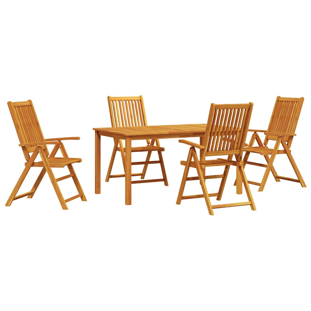 Tuin eettafelset 5 pcs Bruin Massief Acaciahout is nu te koop bij PeponiXL, paradijselijk wonen!