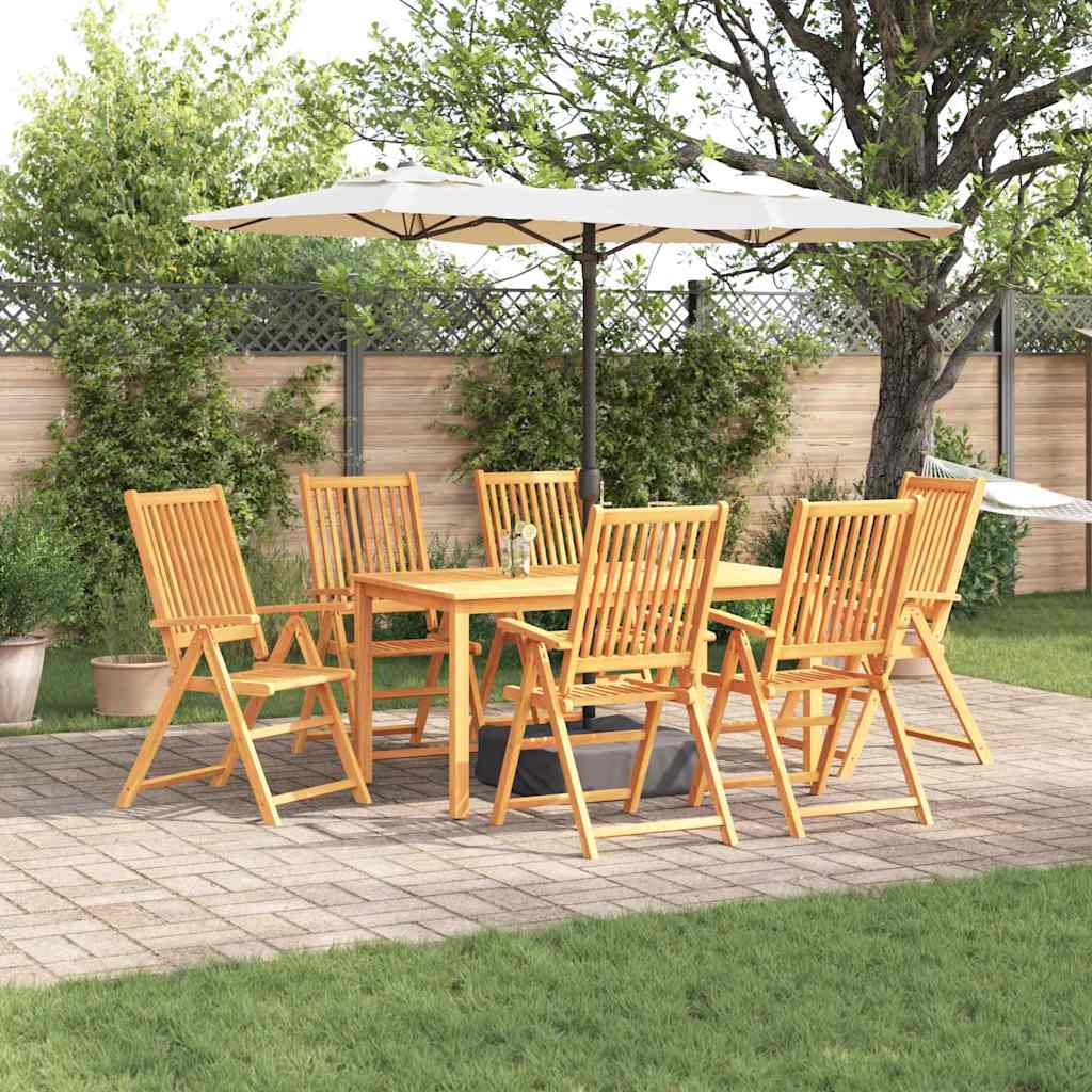 Tuin eettafelset 7 pcs Bruin Massief Acaciahout is nu te koop bij PeponiXL, paradijselijk wonen!