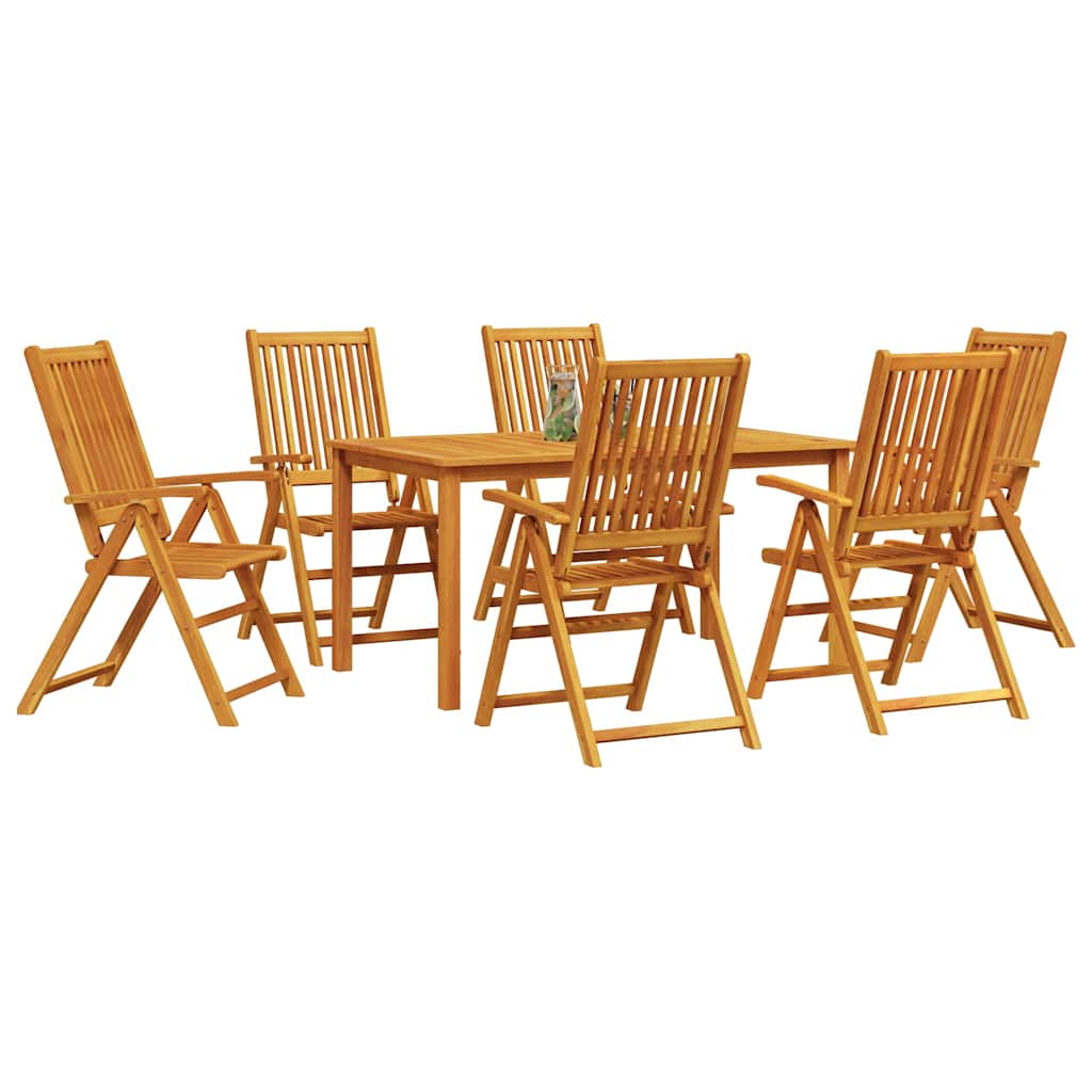 Tuin eettafelset 7 pcs Bruin Massief Acaciahout is nu te koop bij PeponiXL, paradijselijk wonen!