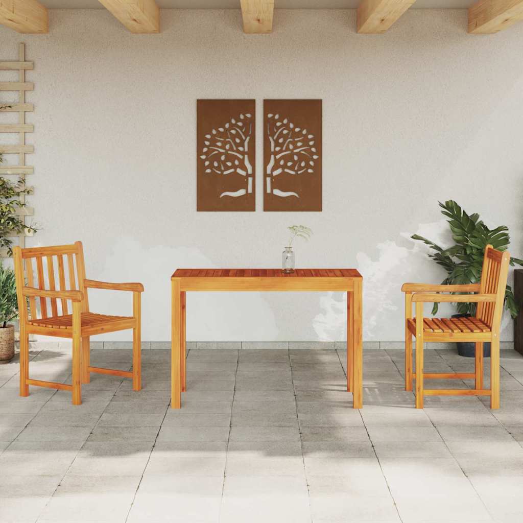 Tuin eettafelset 3 pcs Bruin Massief Acaciahout is nu te koop bij PeponiXL, paradijselijk wonen!