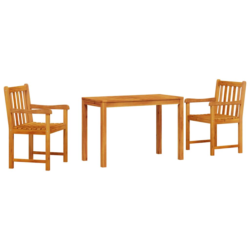 Tuin eettafelset 3 pcs Bruin Massief Acaciahout is nu te koop bij PeponiXL, paradijselijk wonen!