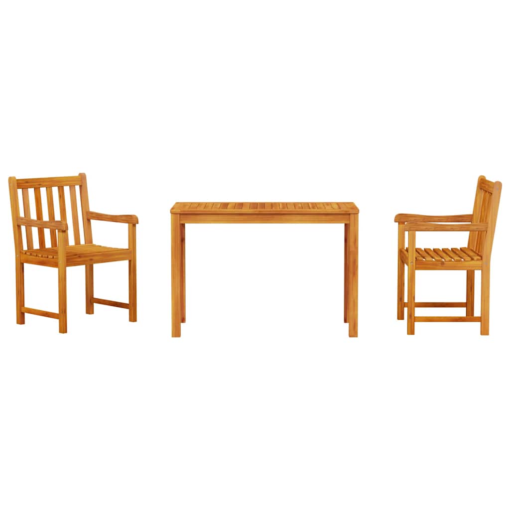 Tuin eettafelset 3 pcs Bruin Massief Acaciahout is nu te koop bij PeponiXL, paradijselijk wonen!