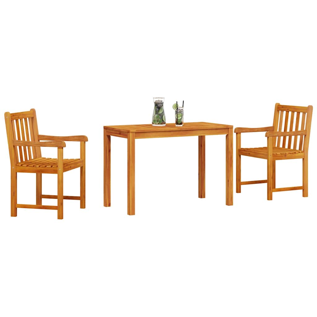 Tuin eettafelset 3 pcs Bruin Massief Acaciahout is nu te koop bij PeponiXL, paradijselijk wonen!