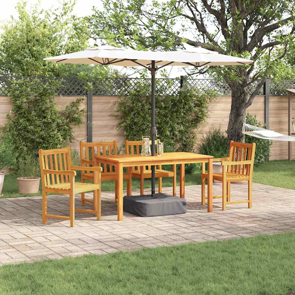 Tuin eettafelset 5 pcs Bruin Massief Acaciahout is nu te koop bij PeponiXL, paradijselijk wonen!