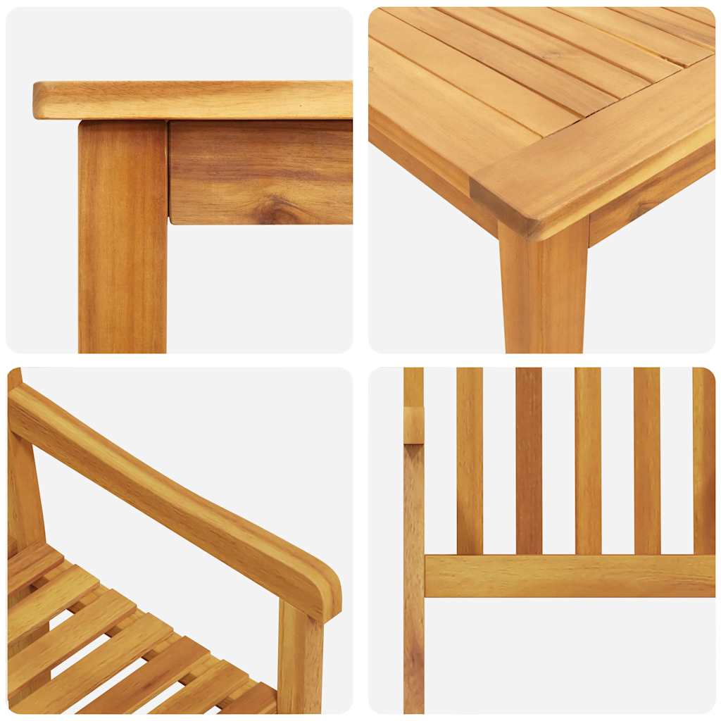 Tuin eettafelset 7 pcs Bruin Massief Acaciahout is nu te koop bij PeponiXL, paradijselijk wonen!