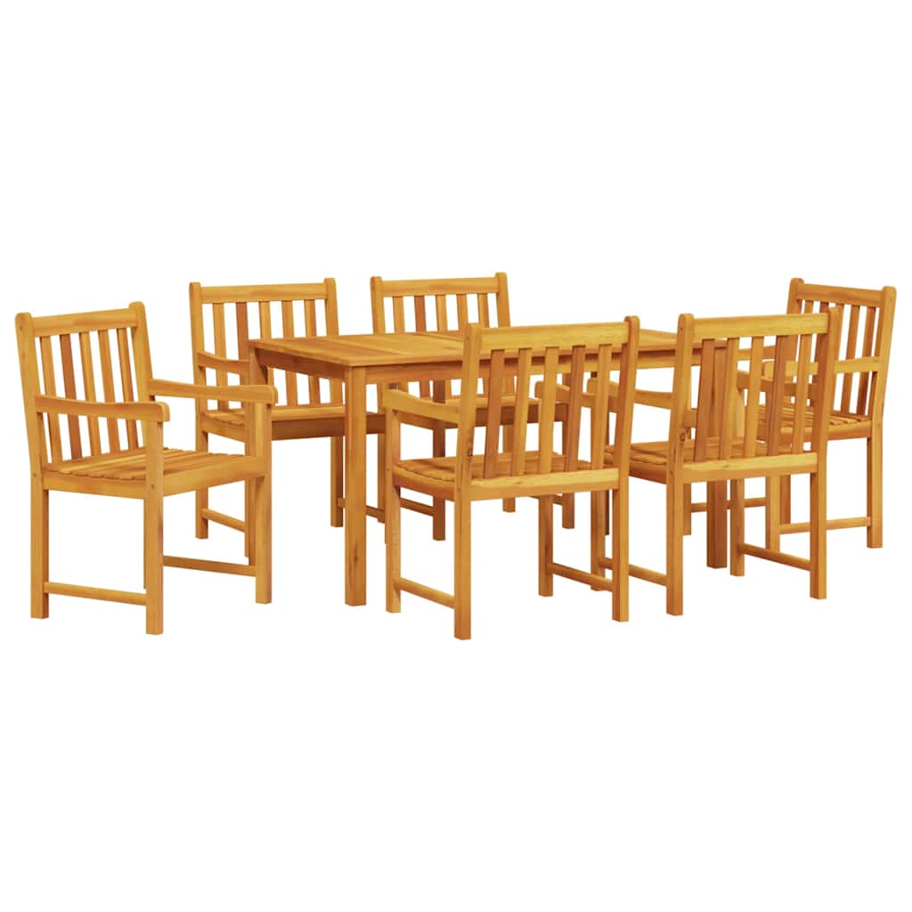 Tuin eettafelset 7 pcs Bruin Massief Acaciahout is nu te koop bij PeponiXL, paradijselijk wonen!