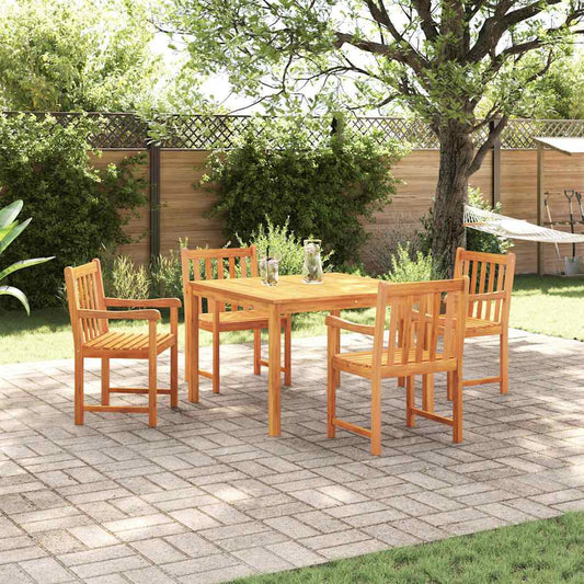 Tuin eettafelset 5 pcs Bruin Massief acaciahout is nu te koop bij PeponiXL, paradijselijk wonen!