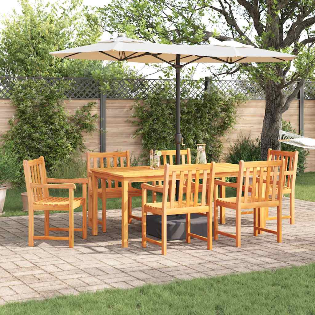 Tuin eettafelset 7 pcs Bruin Massief Acaciahout
