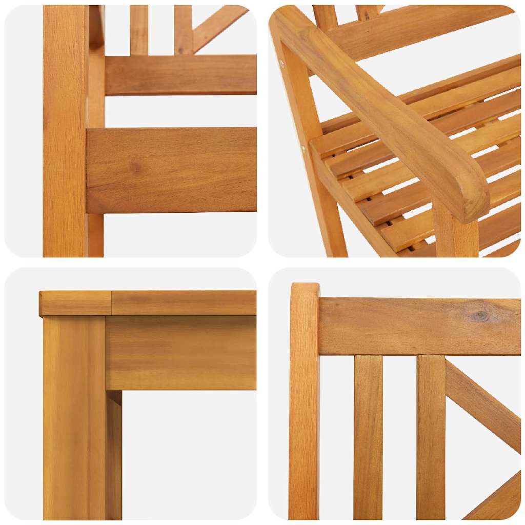 Tuin eettafelset 3 pcs Bruin Massief Acaciahout is nu te koop bij PeponiXL, paradijselijk wonen!
