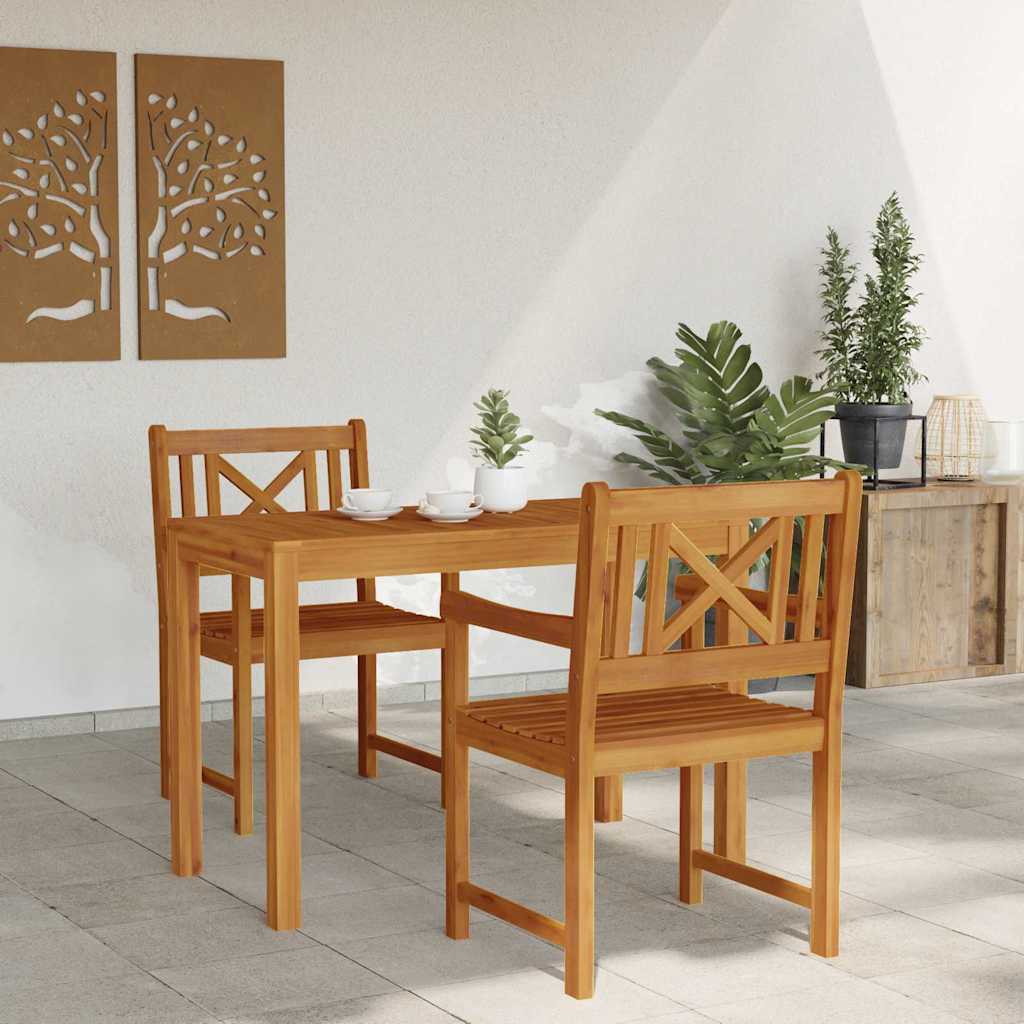 Tuin eettafelset 3 pcs Bruin Massief Acaciahout is nu te koop bij PeponiXL, paradijselijk wonen!