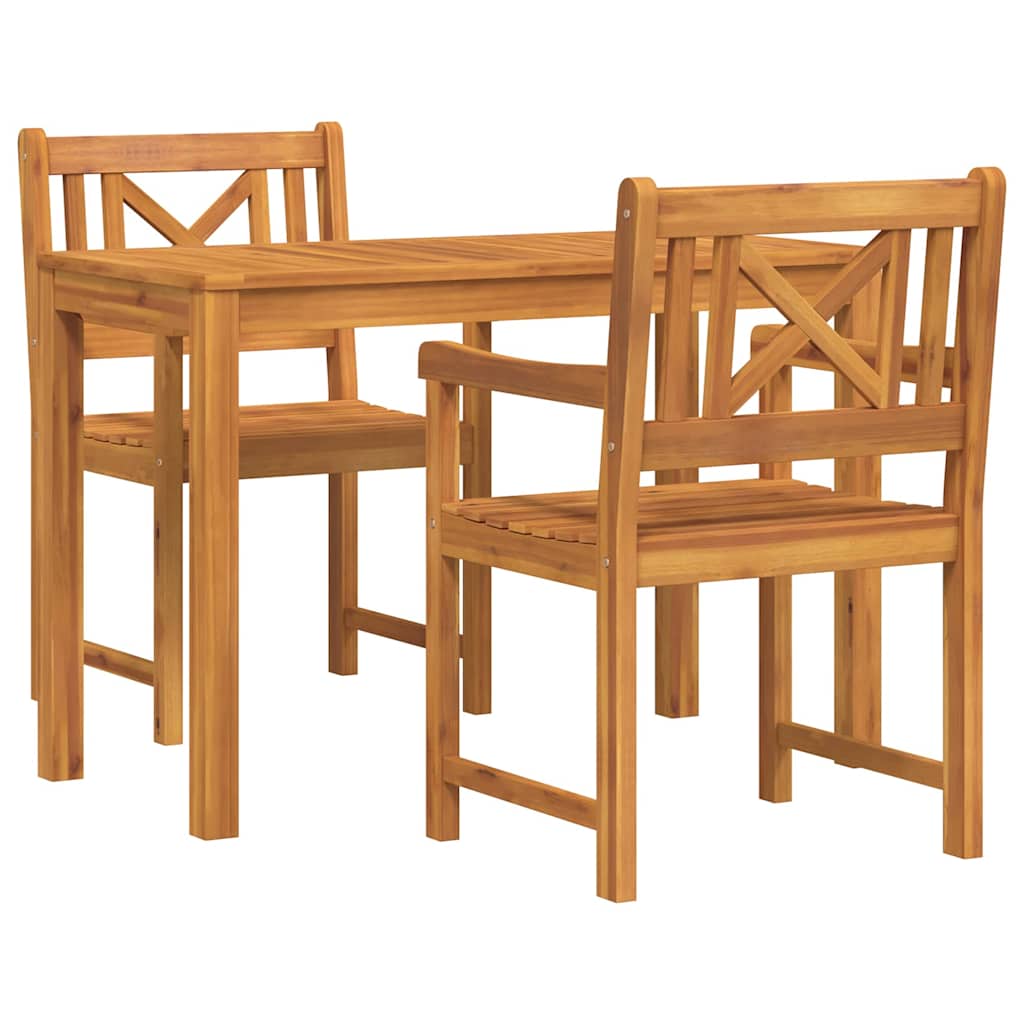 Tuin eettafelset 3 pcs Bruin Massief Acaciahout is nu te koop bij PeponiXL, paradijselijk wonen!