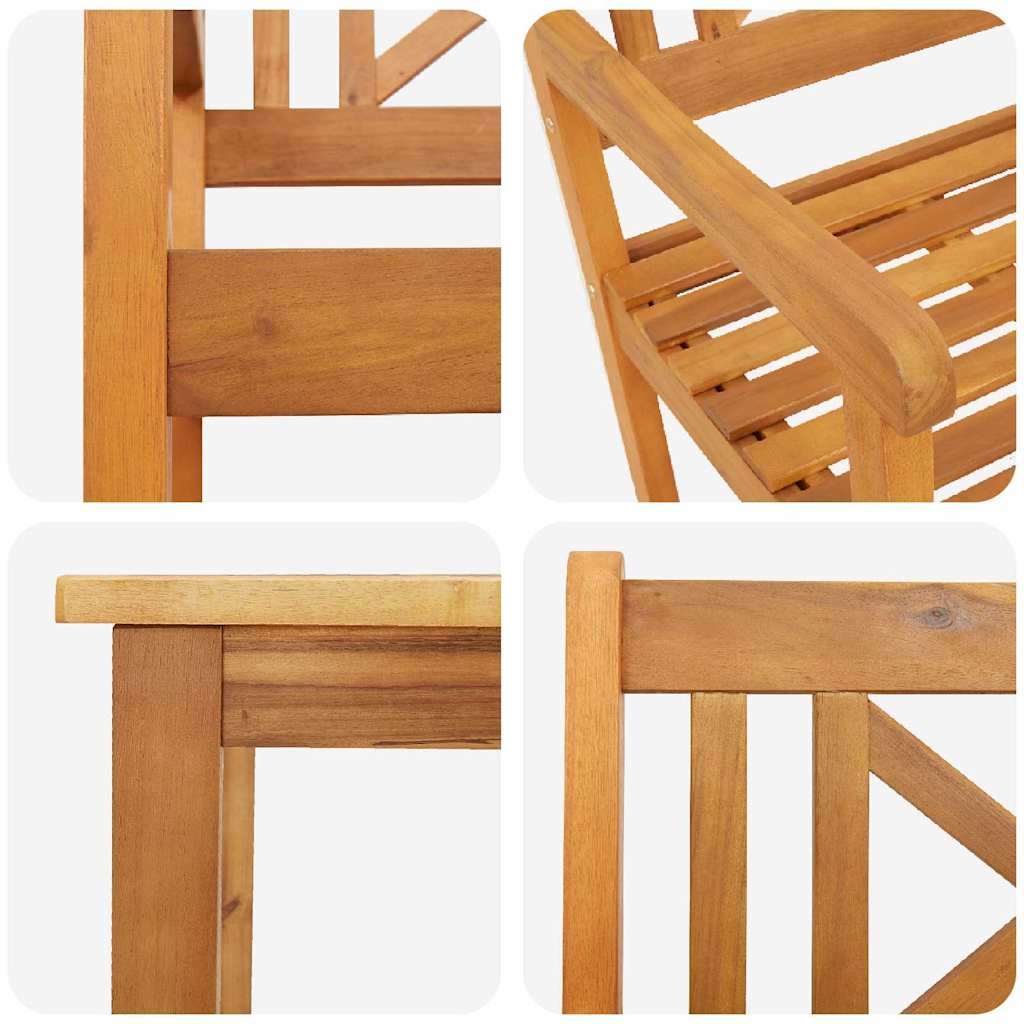 Tuin eettafelset 5 pcs Bruin Massief Acaciahout is nu te koop bij PeponiXL, paradijselijk wonen!
