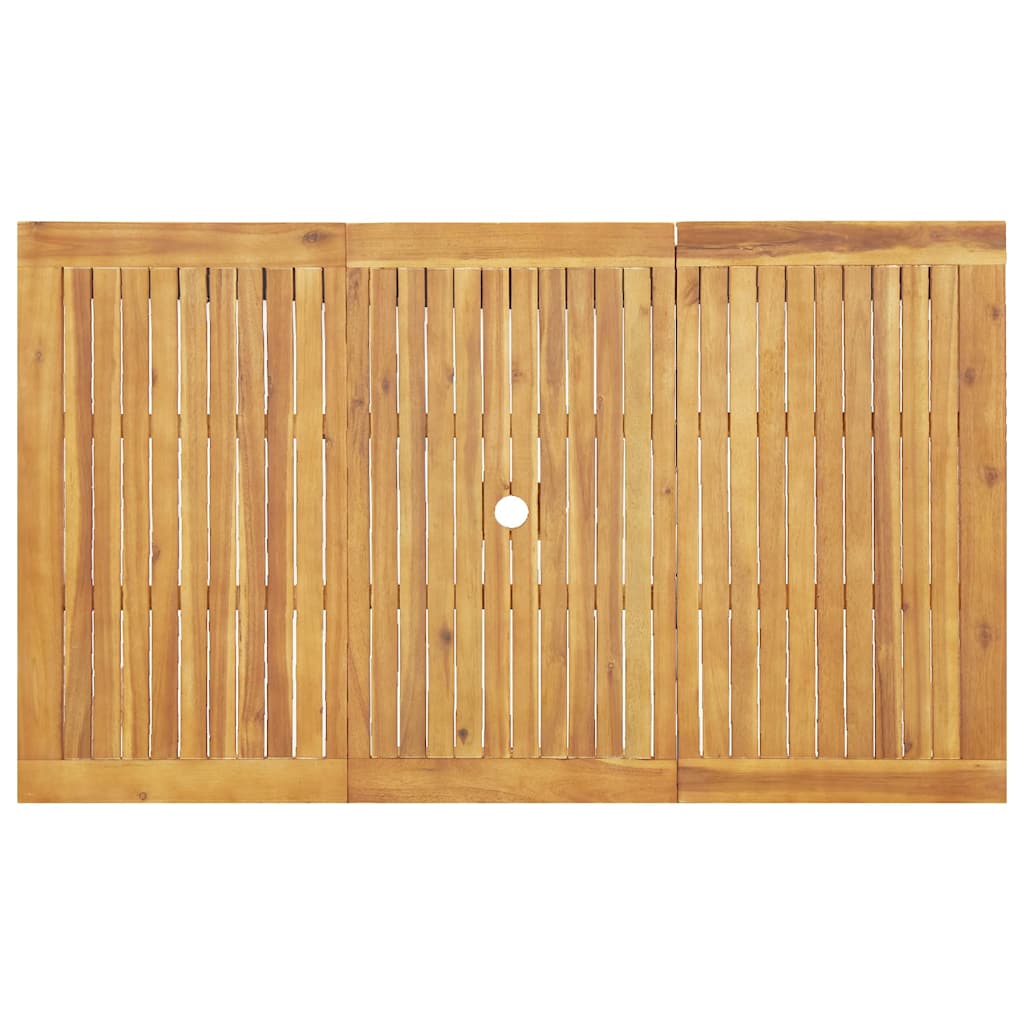 Tuin eettafelset 7 pcs Bruin Massief Acaciahout is nu te koop bij PeponiXL, paradijselijk wonen!