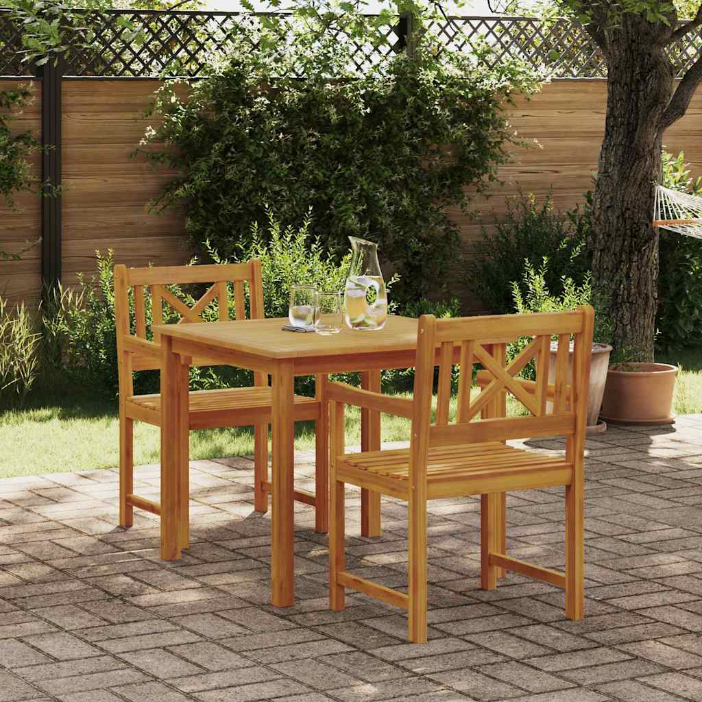 Tuin eettafelset 3 pcs Bruin Massief acaciahout is nu te koop bij PeponiXL, paradijselijk wonen!