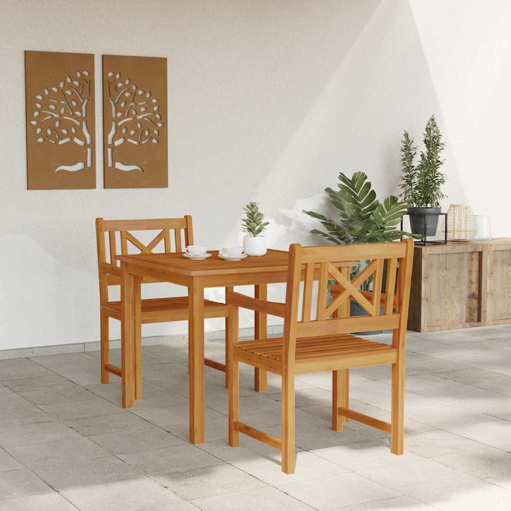 Tuin eettafelset 3 pcs Bruin Massief acaciahout is nu te koop bij PeponiXL, paradijselijk wonen!