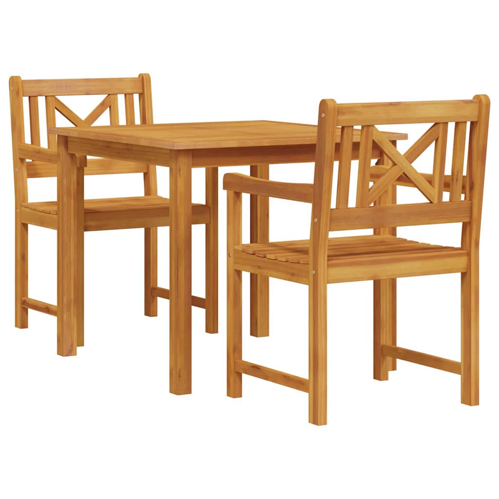 Tuin eettafelset 3 pcs Bruin Massief acaciahout is nu te koop bij PeponiXL, paradijselijk wonen!