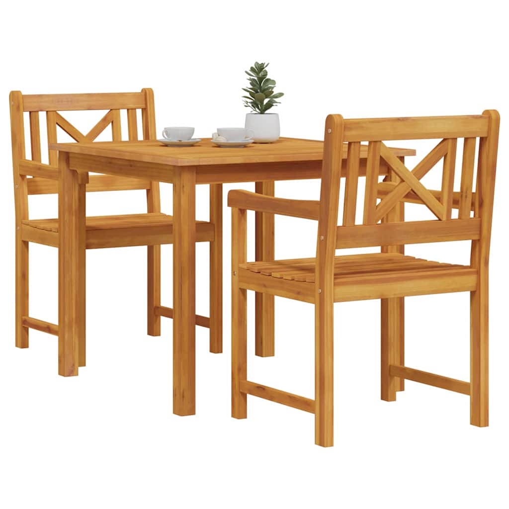 Tuin eettafelset 3 pcs Bruin Massief acaciahout is nu te koop bij PeponiXL, paradijselijk wonen!