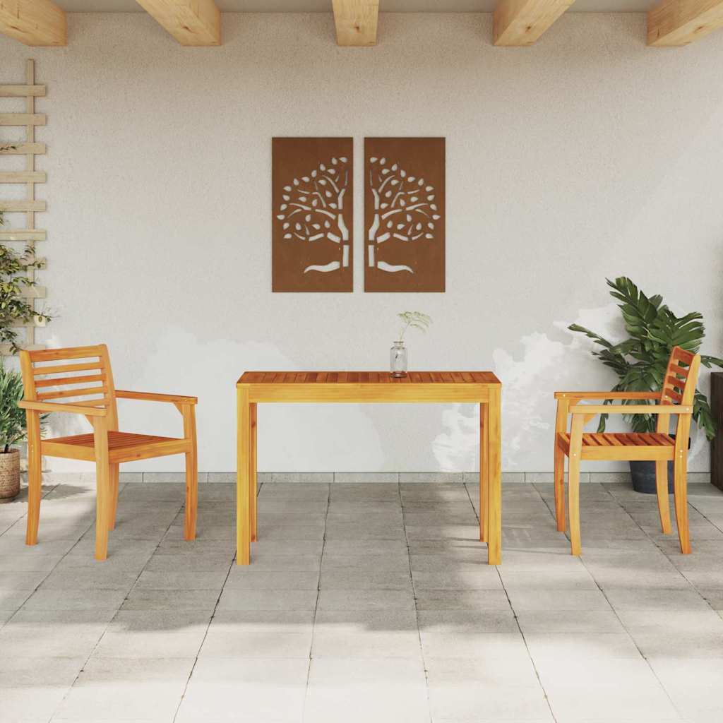 Tuin eettafelset 3 pcs Bruin Massief Acaciahout is nu te koop bij PeponiXL, paradijselijk wonen!