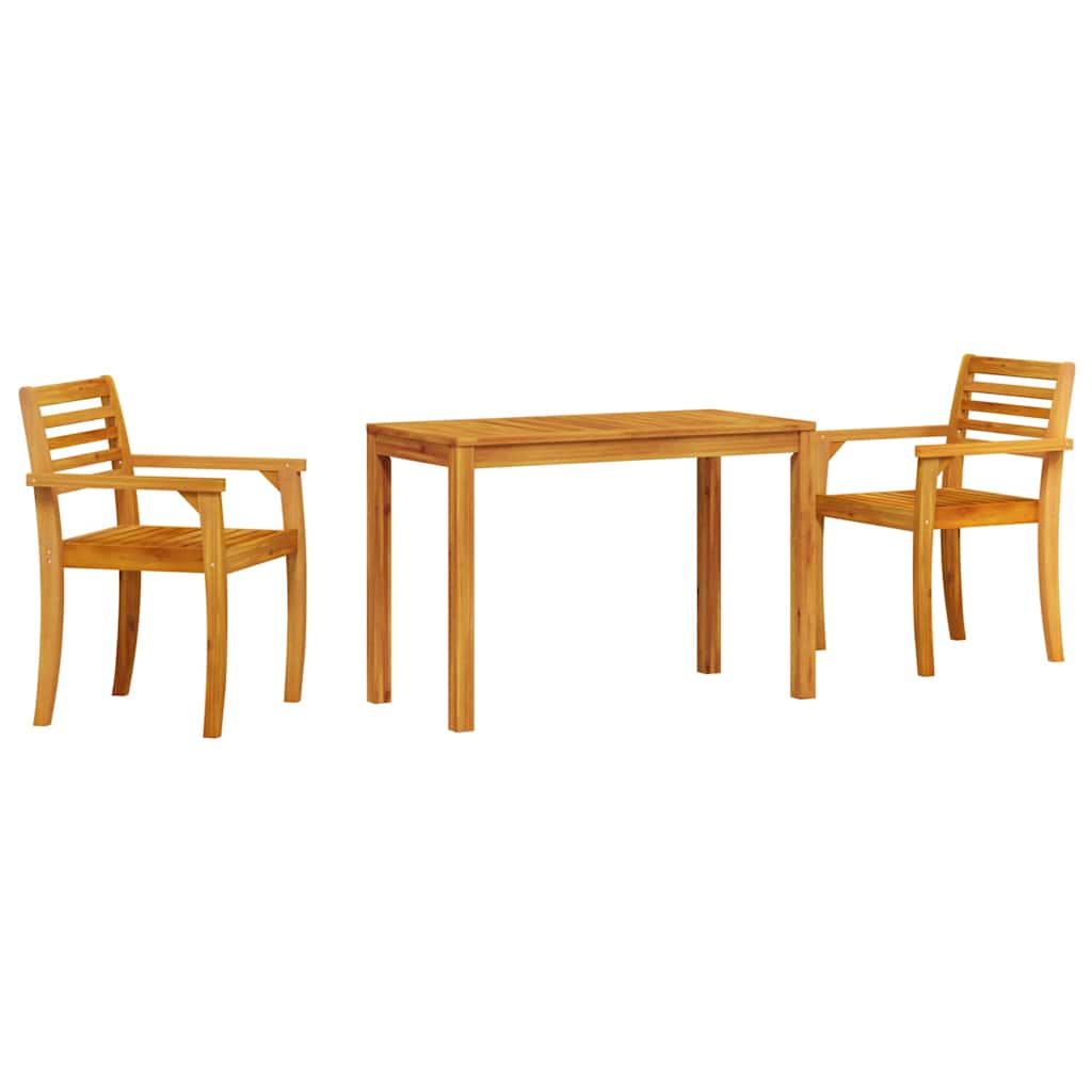 Tuin eettafelset 3 pcs Bruin Massief Acaciahout is nu te koop bij PeponiXL, paradijselijk wonen!