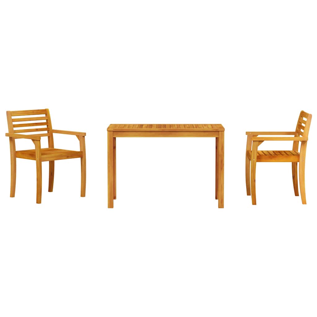 Tuin eettafelset 3 pcs Bruin Massief Acaciahout is nu te koop bij PeponiXL, paradijselijk wonen!