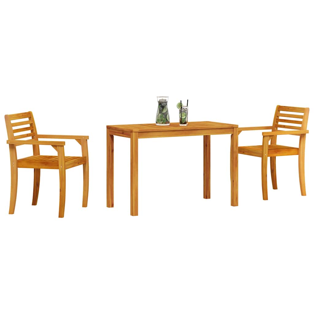 Tuin eettafelset 3 pcs Bruin Massief Acaciahout is nu te koop bij PeponiXL, paradijselijk wonen!