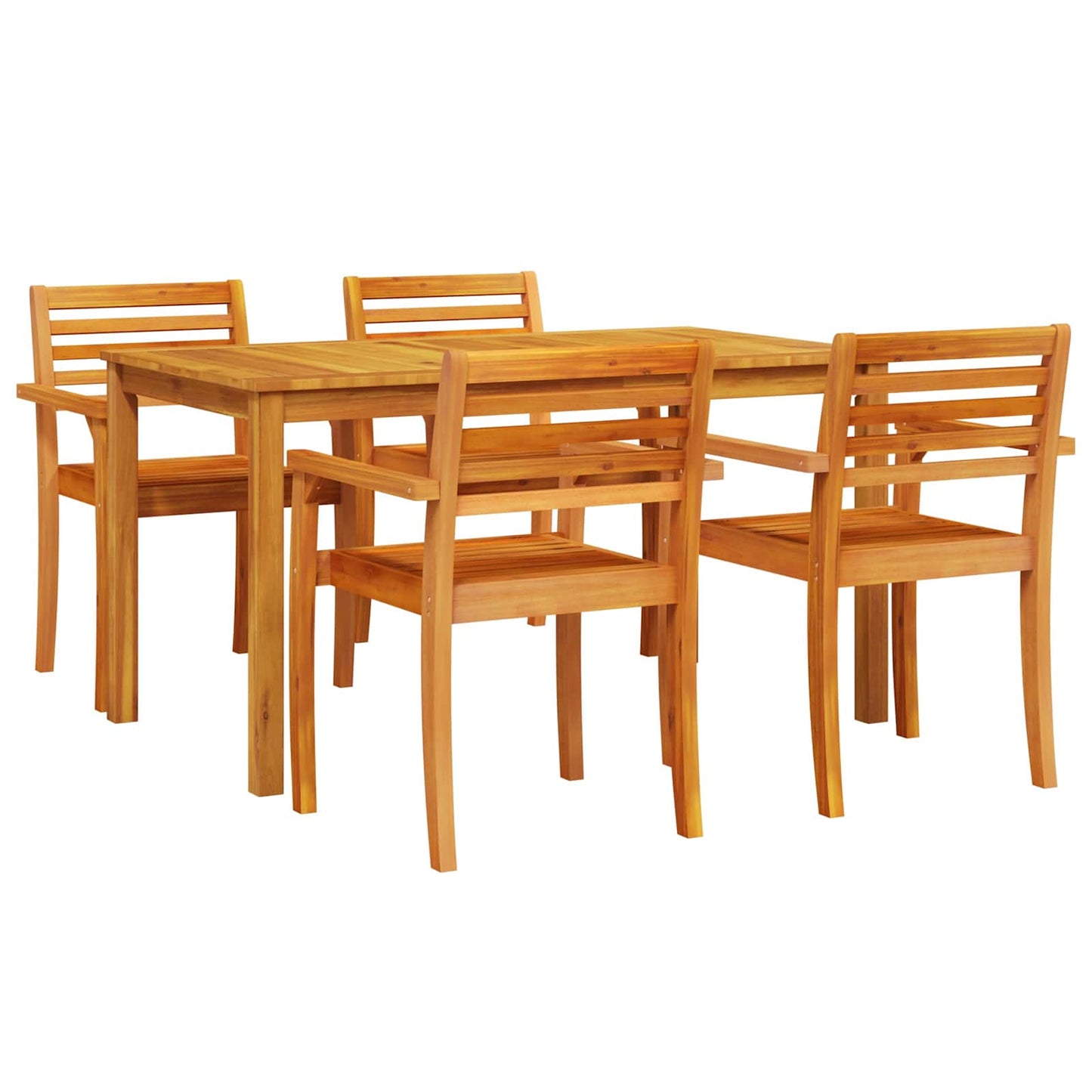 Tuin eettafelset 5 pcs Bruin Massief Acaciahout is nu te koop bij PeponiXL, paradijselijk wonen!