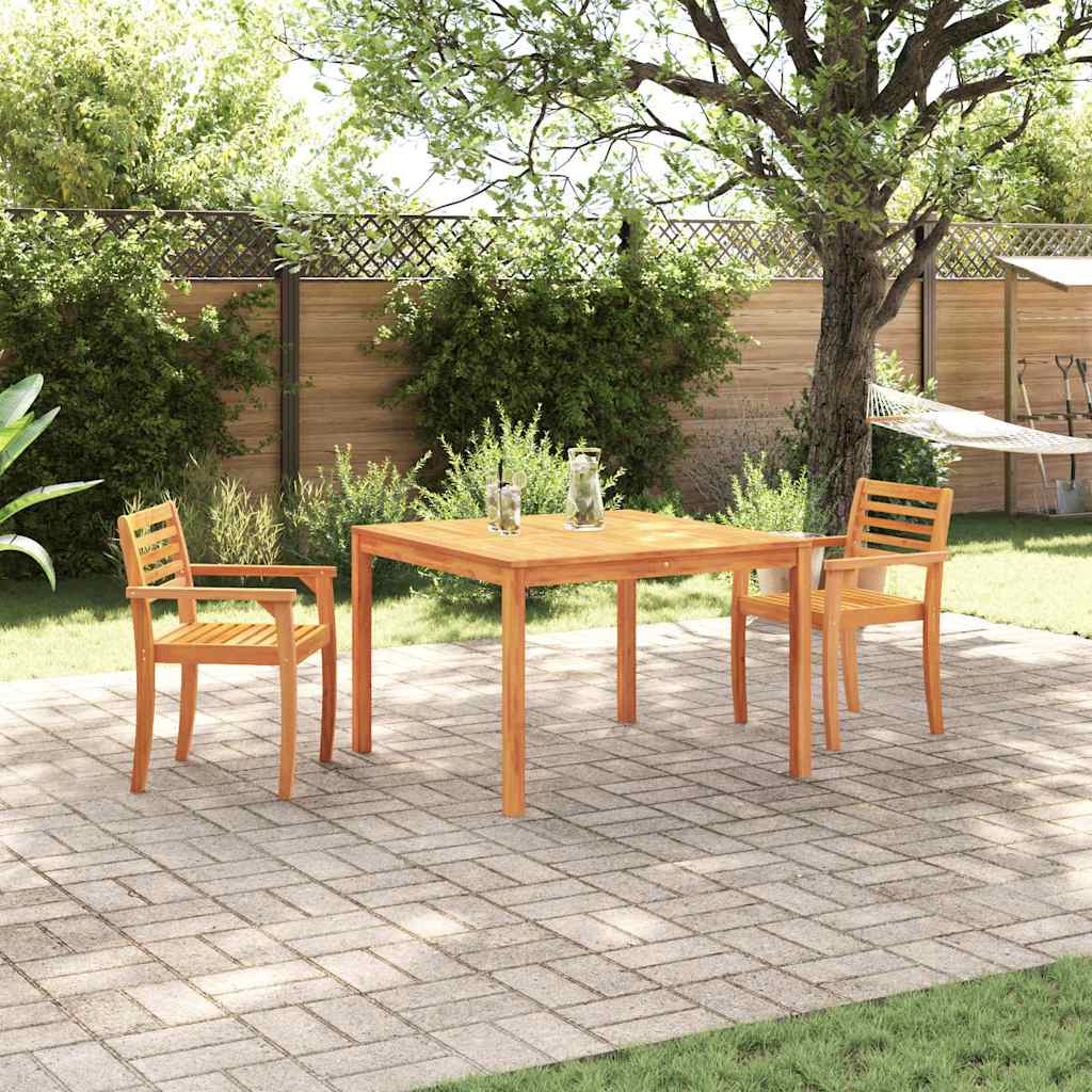 Tuin eettafelset 3 pcs Bruin Massief Acaciahout