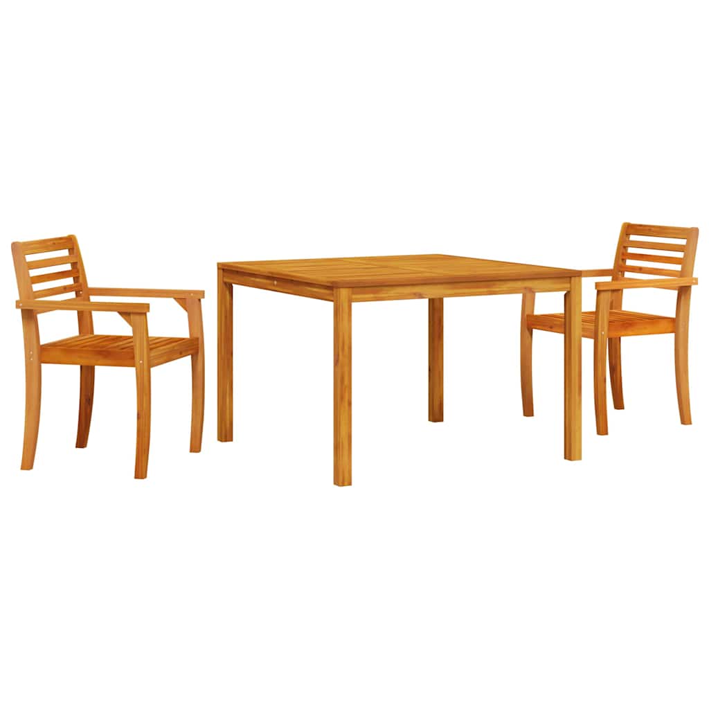 Tuin eettafelset 3 pcs Bruin Massief Acaciahout