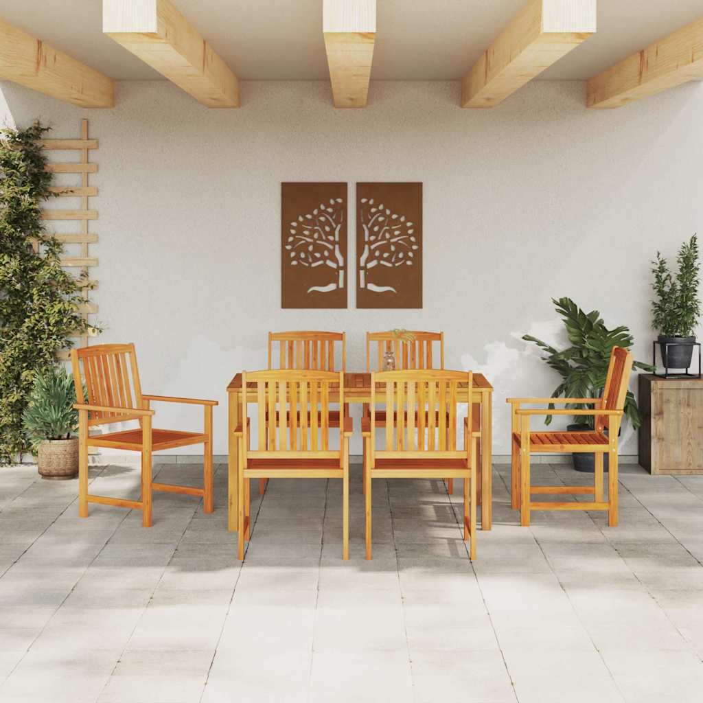 Tuin eettafelset 5 pcs Bruin Massief Acaciahout is nu te koop bij PeponiXL, paradijselijk wonen!