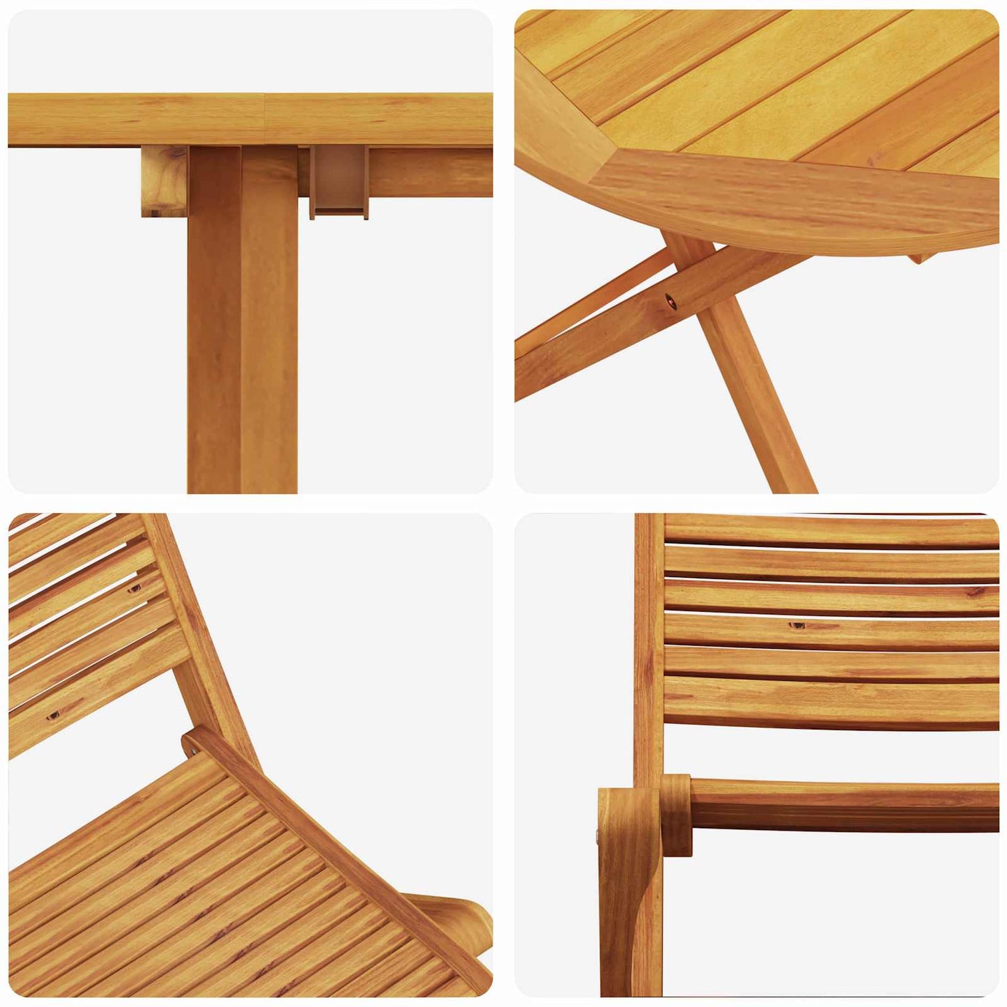 Vouw Bistro Set 3 pcs Bruin Massief Acaciahout is nu te koop bij PeponiXL, paradijselijk wonen!