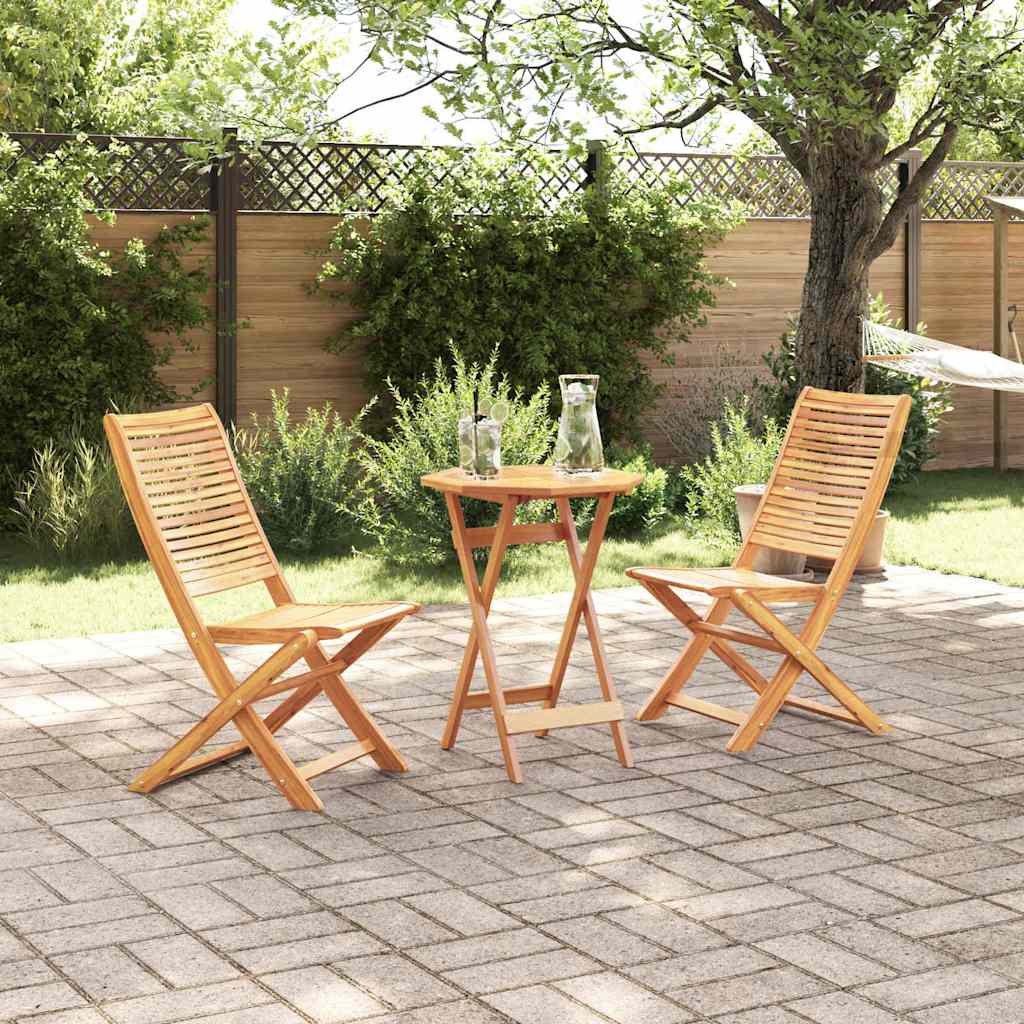 Vouw Bistro Set 3 pcs Bruin Massief Acaciahout is nu te koop bij PeponiXL, paradijselijk wonen!
